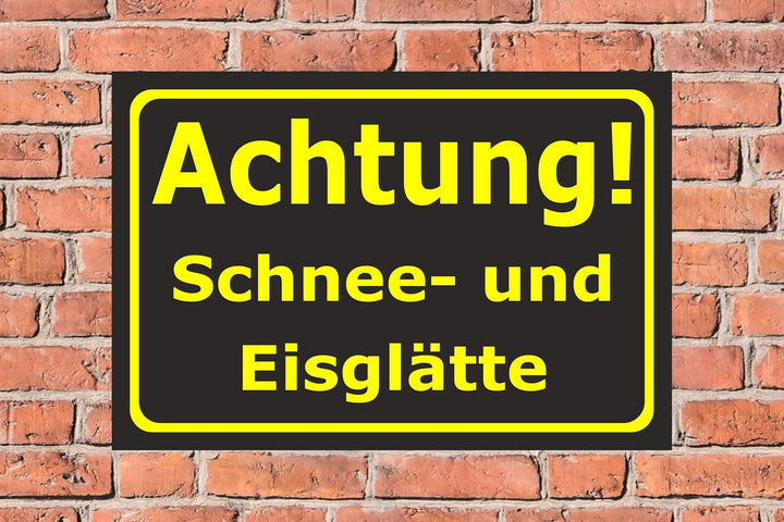 Schild Schnee- und Eisglätte - 45x30cm - 3mm Aluverbund – 20 VAR S00018-032-G 45x30cm – Aluverbundpl