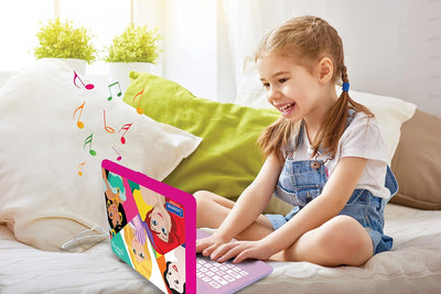 Lexibook Disney Princess - Zweisprachiger Laptop für Bildungszwecke Englisch und Deutsch, 124 Aktivi