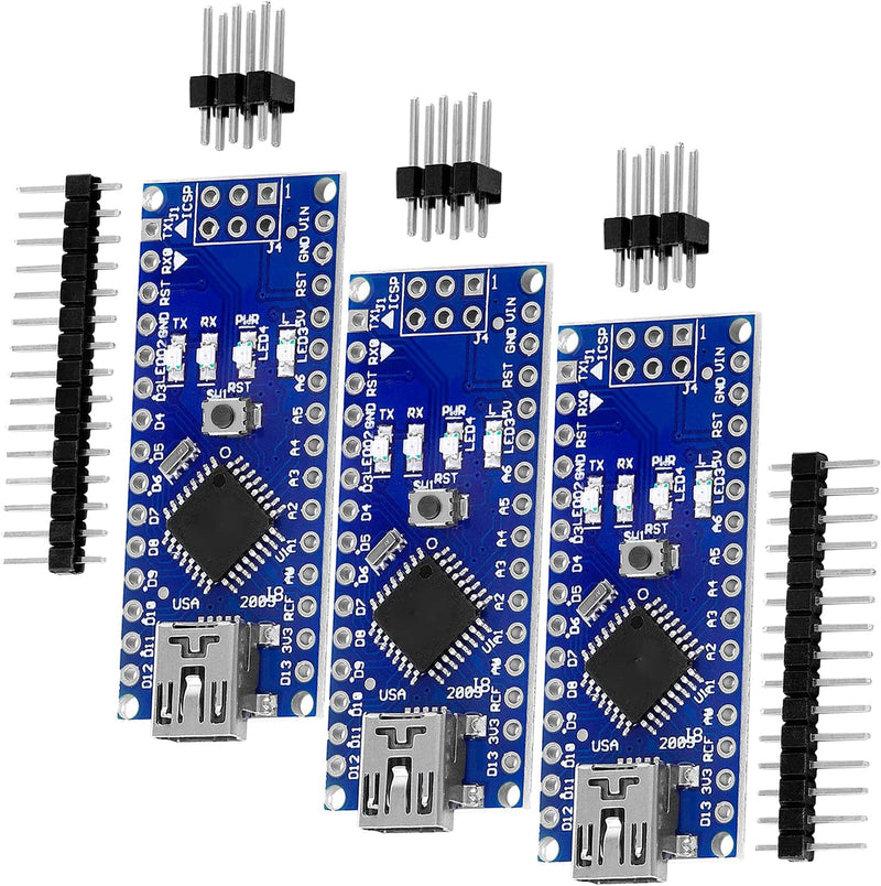 AZDelivery 3 x AZ-Nano V3-Board inkl. mit FT232RL kompatiblem Chip und ATmega328 16MHz ATmega328P ko