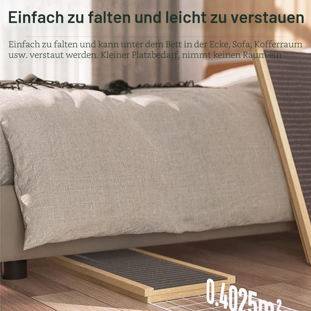 Hunderampe Klappbare Holz-Hundrampe für kleine Hunde und grosse Hunde Hundetreppe 4 Abschnitte Einst