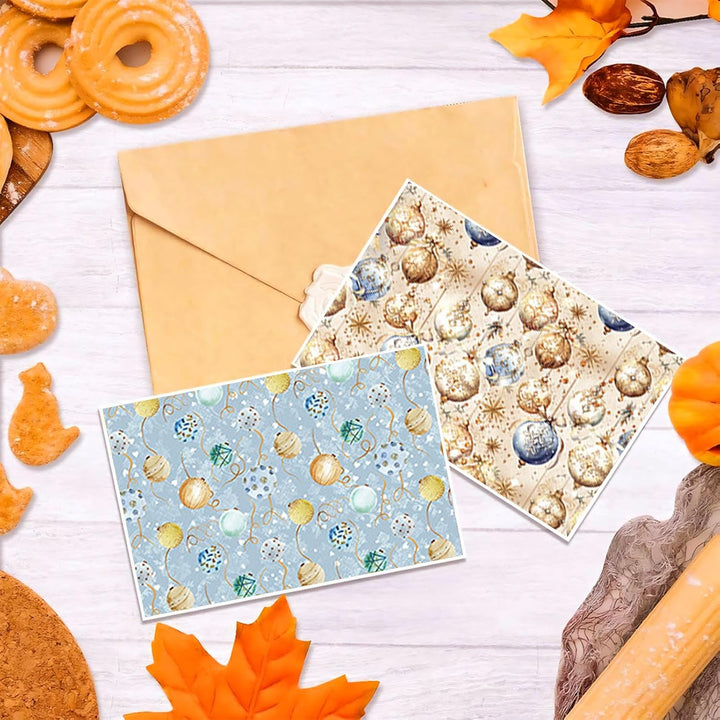 Scrapbooking Papier 24 Blatt/12 Designs, Doppelseitiges Weihnachtstheme Designpapier, Bastelpapier D