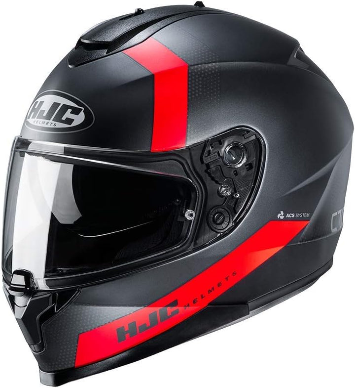 HJC, Integralhelm, C70 Eura MC1SF, S S schwarz rot, S schwarz rot