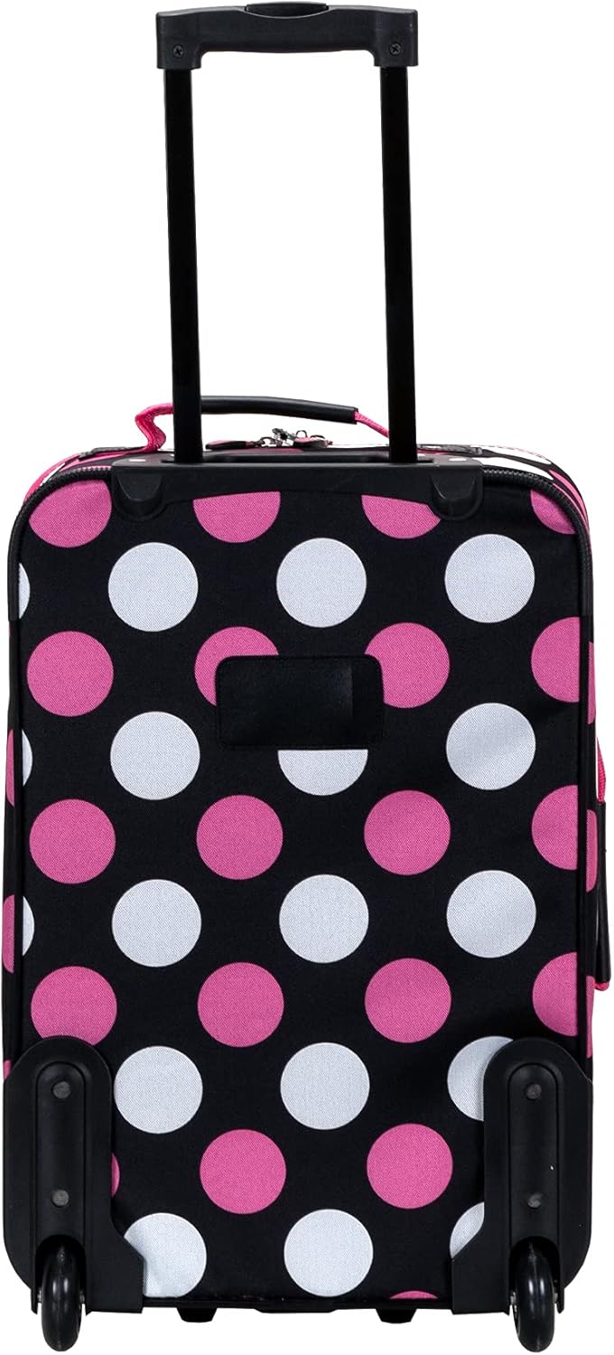 Rockland Escape Softside Gepäck-Set, 4-teilig, Mehrfarbig/Pink Dot, 4-Piece Set (14/19/24/28), Escap