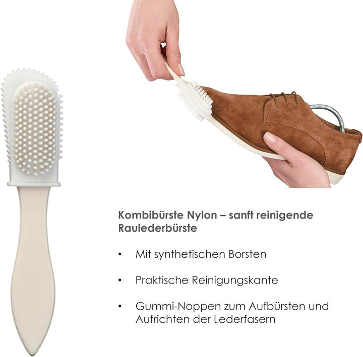 Solitaire Rauleder Schuhpflege-Set Velours Nubuk Wildleder Pflege Schuhputzset