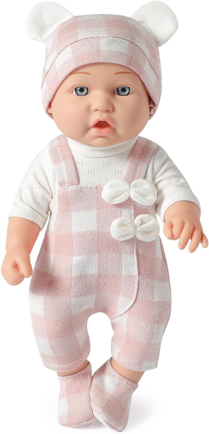 30,5 cm Baby Puppen Spielzeug Set mit Zubehör, inklusive Baby-Puppentrage, Stubenwagen, Schnuller un