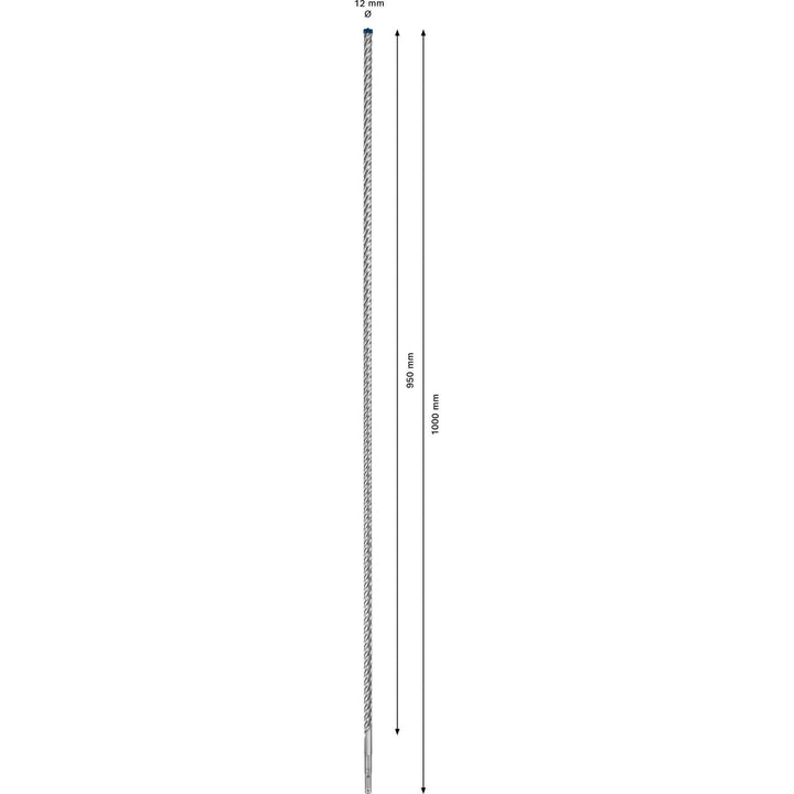 Bosch Accessories EXPERT SDS plus-7X Hammerbohrer, 1 Stück, 12,00 mm, Gesamtlänge 1000 mm, 260890011