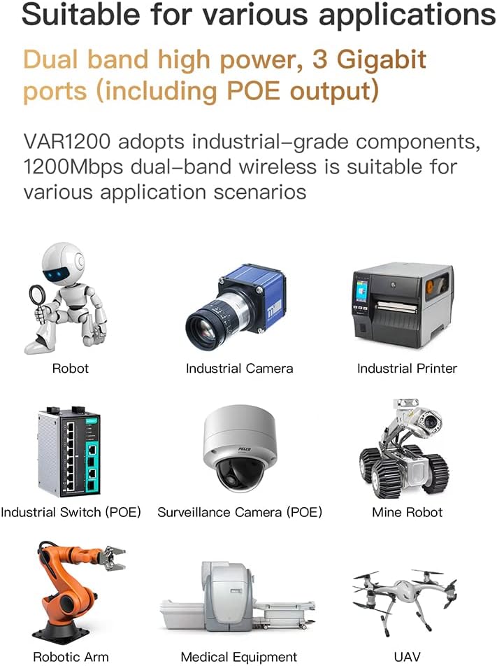 VONETS Gigabit WLAN Bridge WiFi Router Wireless Repeater/Dual Band 2.4GHz/5GHz RJ45 WiFi Ethernet Ad