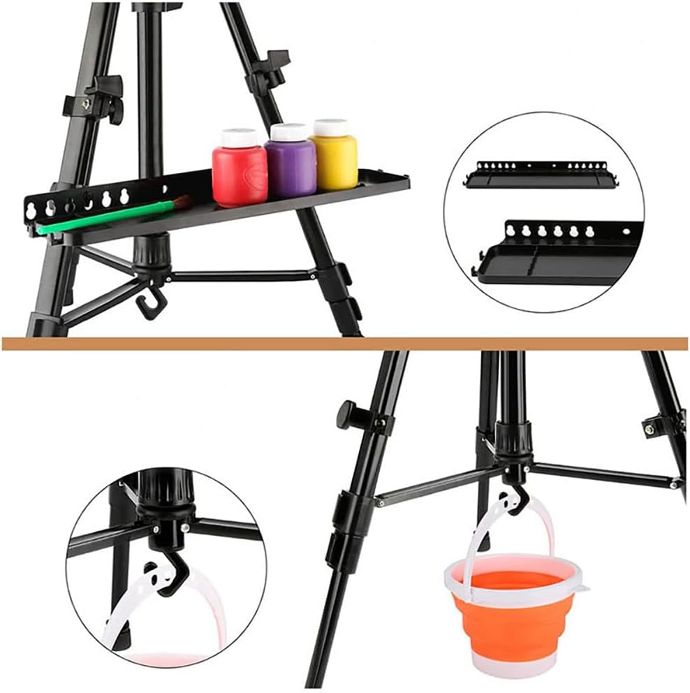 NEWFUN Staffelei Metall Höhenverstellbar 52–167 cm, Aluminium Höhenverstellbares Display-Stativ mit