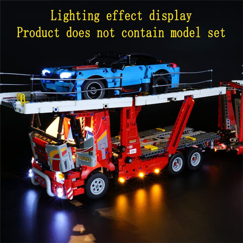 GEAMENT LED Licht-Set Kompatibel mit Lego Autotransporter (Car Transporter) - Beleuchtungsset für Te