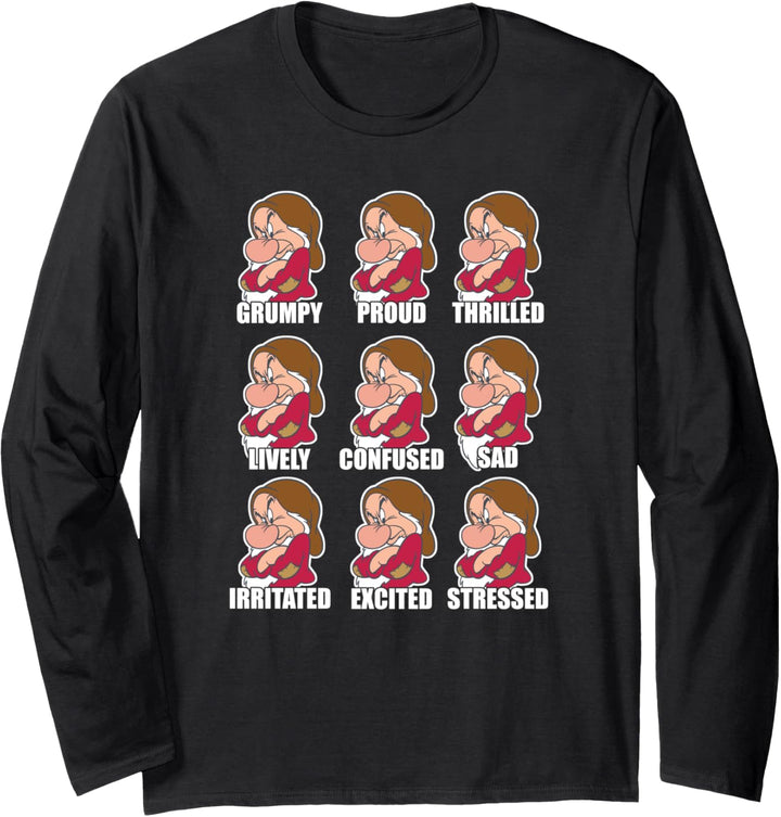 Disney Snow White Expressions Of Grumpy Langarmshirt