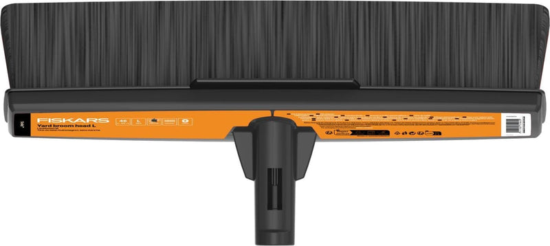 Fiskars Allzweckbesen-Kopf mit Powerclean-Borsten, Breite: 47 cm, L, Kunststoff, Schwarz, Solid, 102
