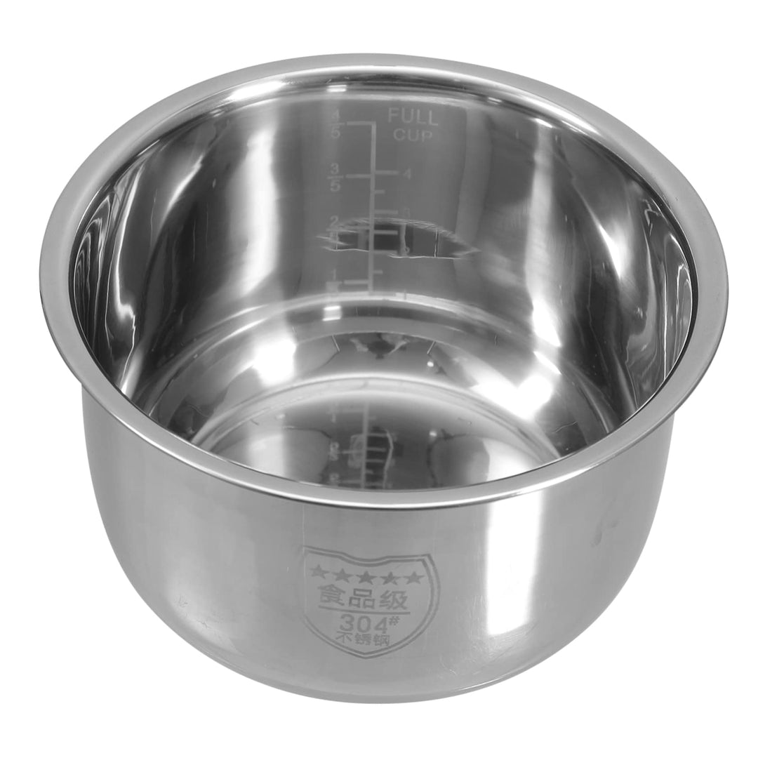UPKOCH Reiskochereinsatz Silber Edelstahl Universal Silber 19.8X19.8X12CM, Silber 19.8X19.8X12CM