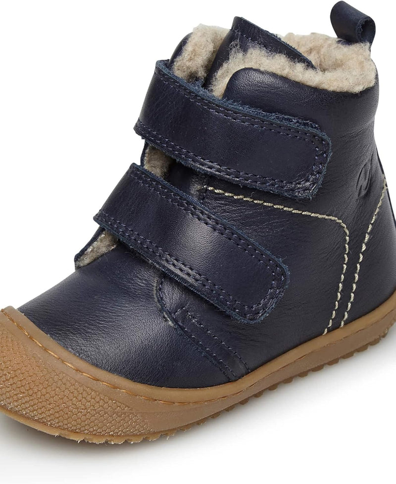 Naturino Bubble VL-Stiefeletten aus gefüttertem Nappaleder, Marineblau 26