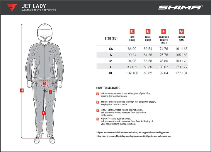 SHIMA JET Motorradkombi Damen - Atmungsaktive Sommer Mesh Motorcycle Stadt Textiljacke Männer mit Wa