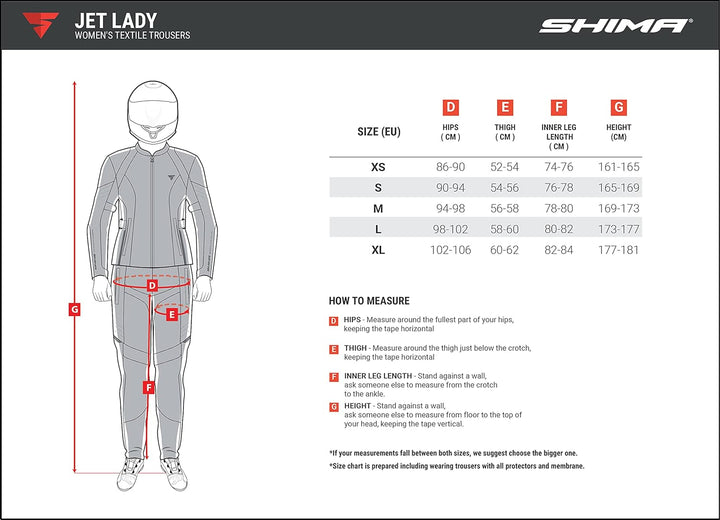 SHIMA JET Motorradkombi Damen - Atmungsaktive Sommer Mesh Motorcycle Stadt Textiljacke Männer mit Wa