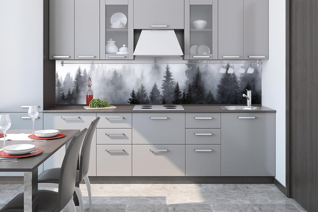 DIMEX Küchenrückwand Folie Selbstklebend NEBLIG 260 x 60 cm | Klebefolie - Dekofolie - Spritzschutz
