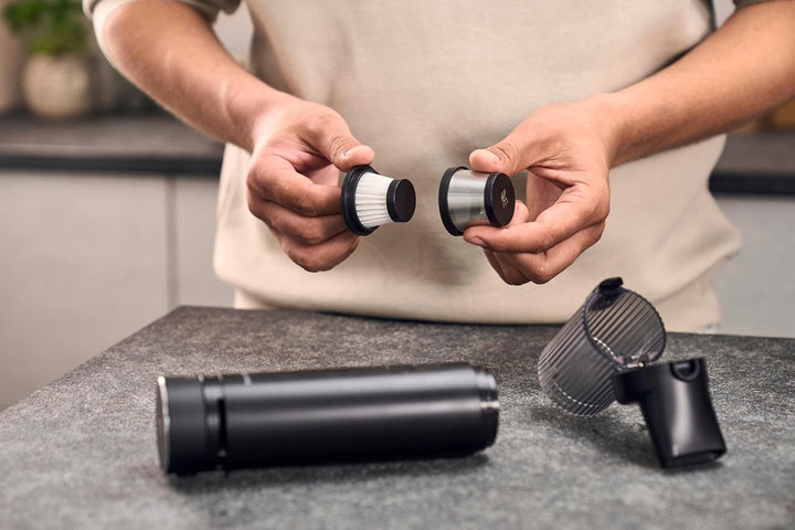 ZWILLING XTEND Kabelloser Staubsauger, Starterset mit Akku & Ladestation, Tischstaubsauger, Dual-Fil