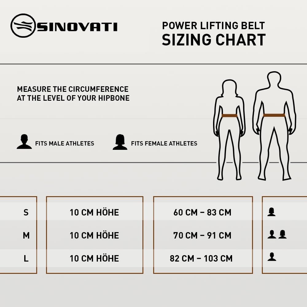 SINOVATI Premium Gewichthebergürtel KDK Gürtel aus Rindsleder mit Schnalle, Weightlifting Lever Belt