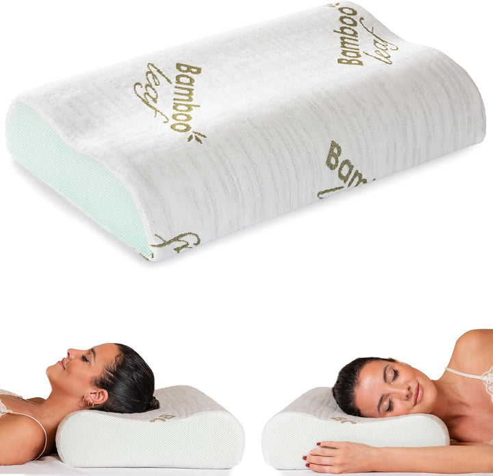 Flowen Orthopädisches Nackenstützkissen Memory Foam Kopfkissen Nackenkissen Ergonomisches für Bett H