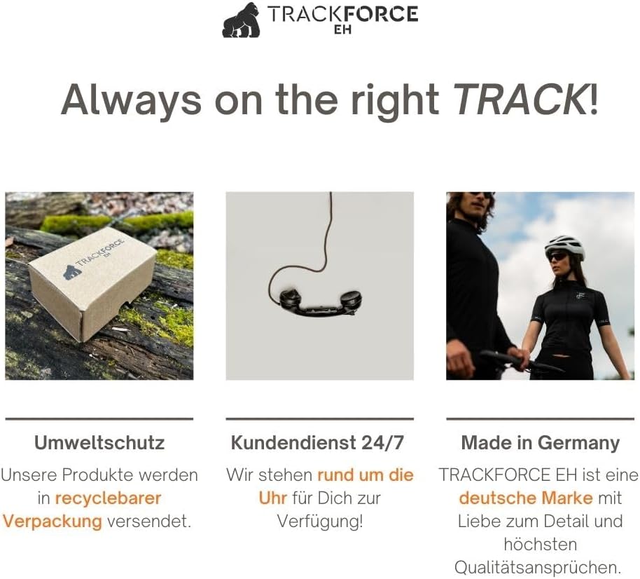 TRACKFORCE - 360° Universelle Handyhalterung mit Vibrationsdämpfer - für Motorrad, Fahrrad & E-Scoot