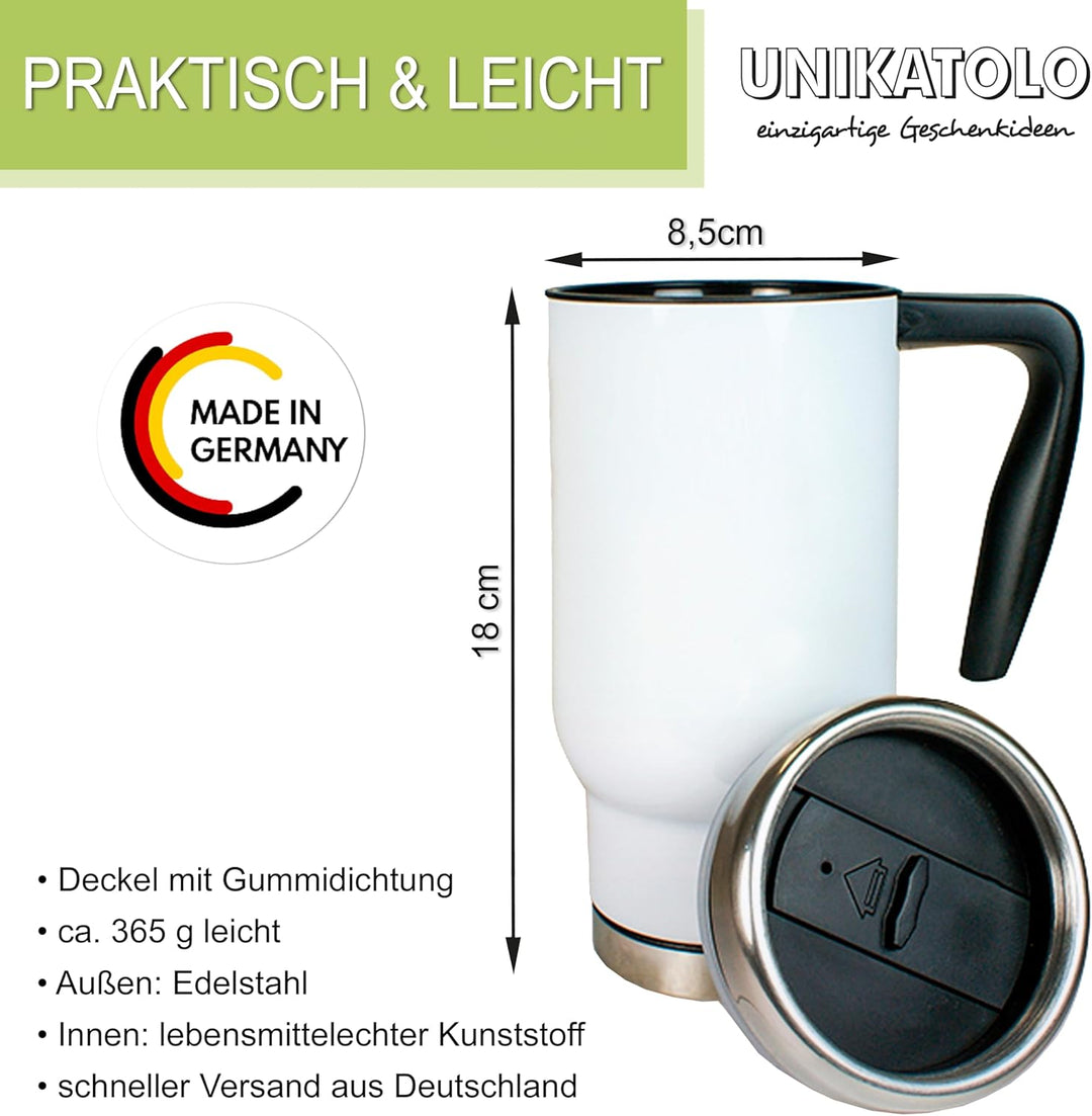 Thermobecher personalisiert mit Einhorn & Name, Isolierbecher individuell bedruckt, Coffee to go Bec