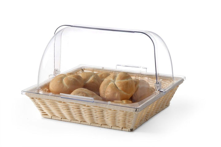 HENDI Brotkorb, mit Rolltop-Deckel, Brotkasten, Brotkorb, Brotbox, 365x335x(H)245mm, Polypropylen, P