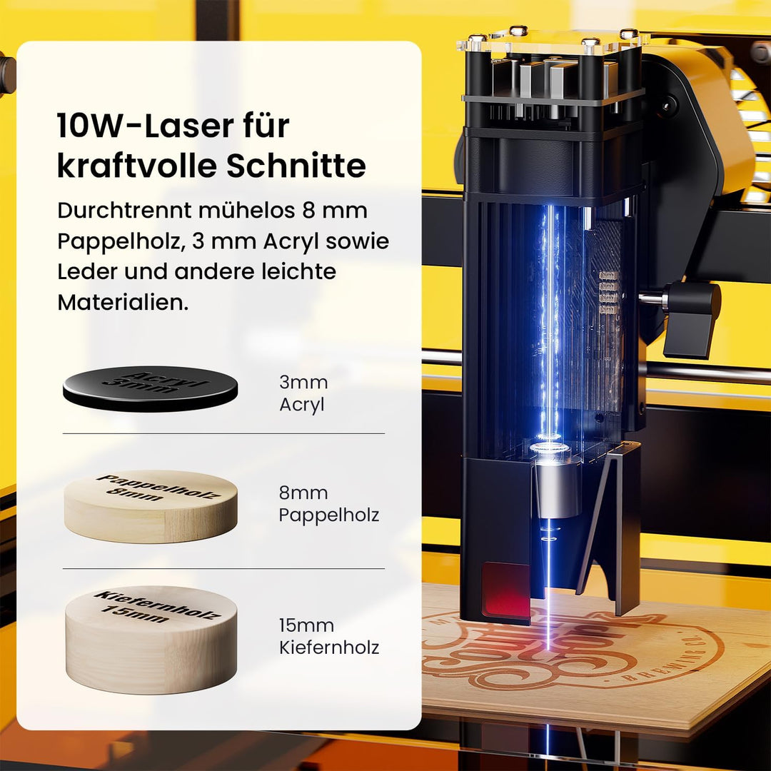 LONGER Ray5 miniS Lasergravierer mit Acryl-Schutzhaube, Laserklasse 1, unterstützt Offline-Gravur; i