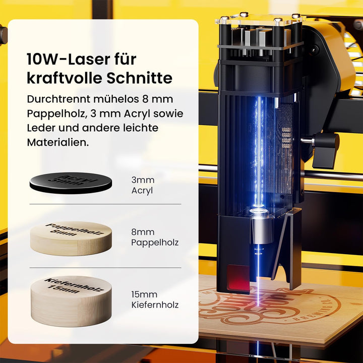 LONGER Ray5 miniS Lasergravierer mit Acryl-Schutzhaube, Laserklasse 1, unterstützt Offline-Gravur; i