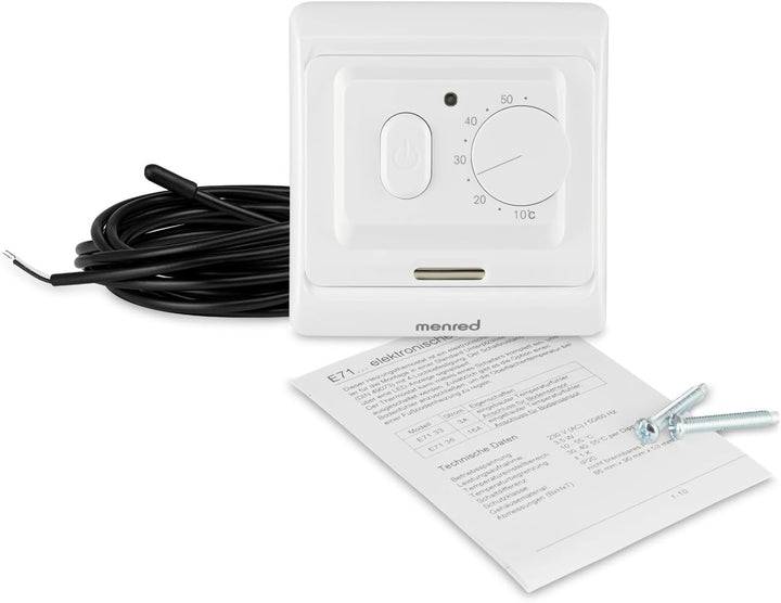 E71 analog Thermostat Unterputz Raumregler für elektrische Fussbodenheizung & NC-Stellantriebe einfa
