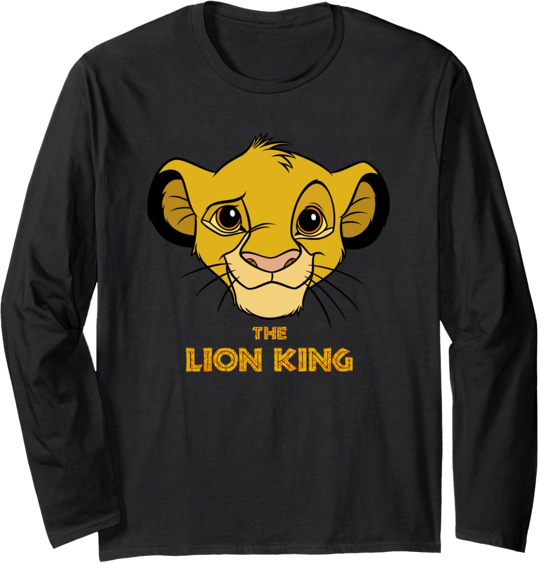 Disney Lion King Young Simba Face Langarmshirt