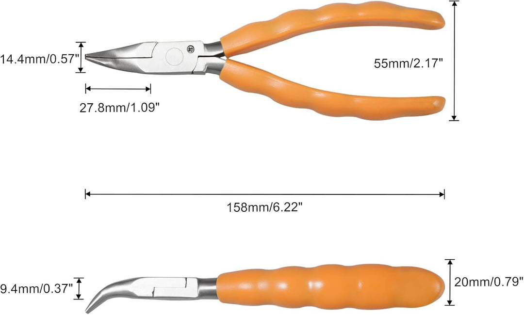 SPEEDWOX 15,2 cm gebogene Pinzette aus Edelstahl für optische Brillenfassungen, Montage und Einstell