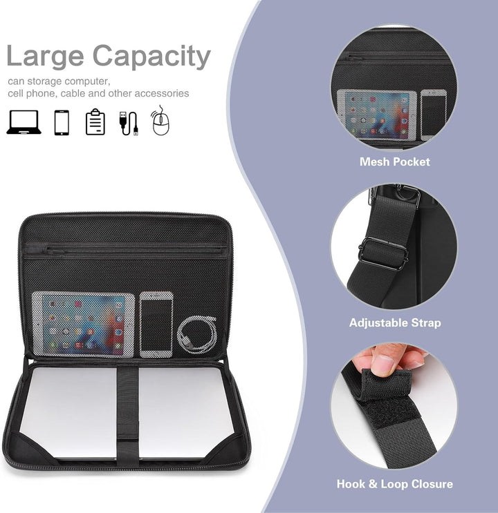 MOSISO Hartschale Laptoptasche, Laptop Schultertasche, Abstrakte Geometrische Wasserdichte Tragetasc