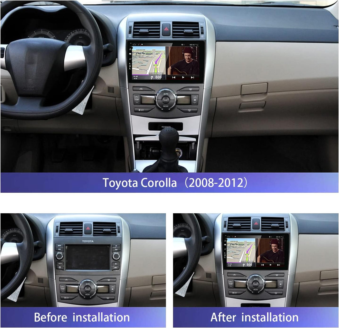 JOYX Android 12 IPS Autoradio Passt für Toyota Corolla E140 E150 (2006-2013) - 4G+64G - Eingebaut DS
