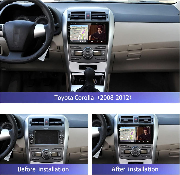 JOYX Android 12 IPS Autoradio Passt für Toyota Corolla E140 E150 (2006-2013) - 4G+64G - Eingebaut DS