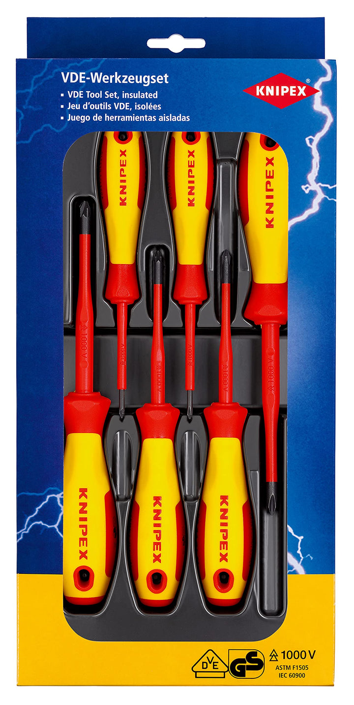 Knipex VDE Schraubendreher-Paket Phillips® / Pozidriv® (SB-Karte/Blister) 00 20 12 V03