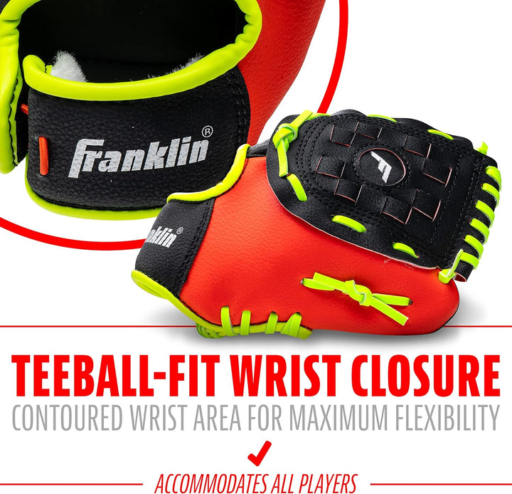 Franklin Sports Teeball-Handschuh - Links- und Rechtshänder Jugend-Fielding Handschuh - Neo-Grip - B