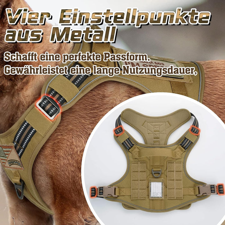 rabbitgoo Hundegeschirr Kleine Hunde, Anti Zug Geschirr Hund Verstellbar mit Griffe Verbreitert, Rob