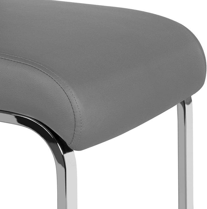 Yaheetech Esszimmerstühle 2er Set Freischwinger Schwingstuhl mit Metall Gestell, Polsterstuhl aus Ku
