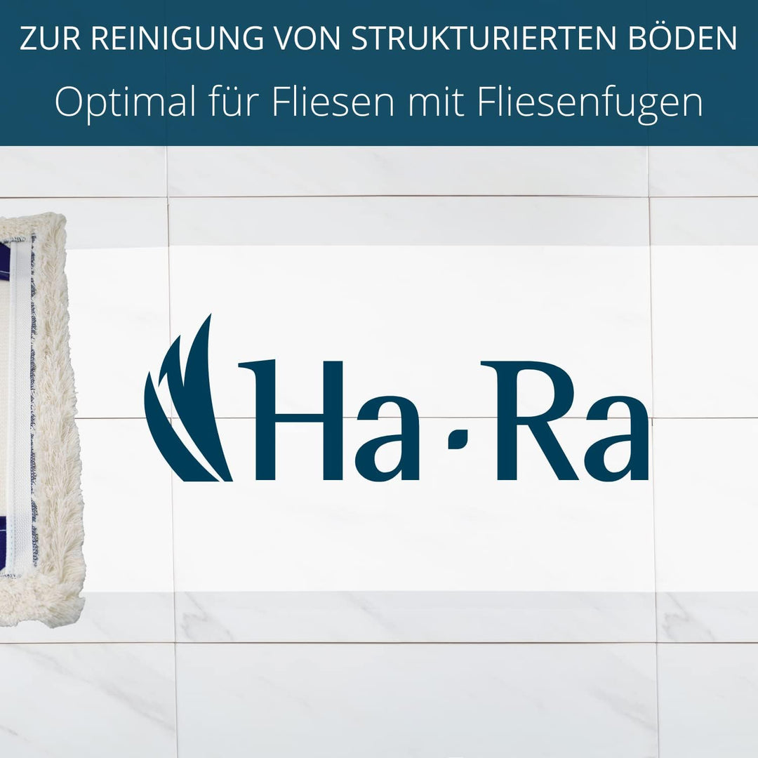 Ha-Ra Bodenwischtuch weiss lang I langlebiger Boden-Wischer zur Reinigung für Böden & Wände I Bezug