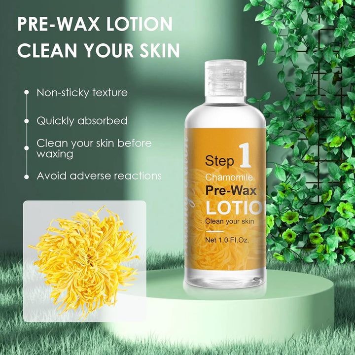 Demine Vor- und Nachwachspflege Kit, Professionelles Waxing Set für Frauen zu Hause, Pre Wax Cleanse