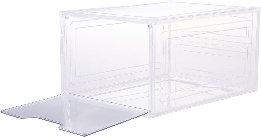 Carlo Milano Schuhorganizer: 24er-Set Transparente Schuhbox, stapelbar, Schuhe bis Grösse 47 (Aufbew