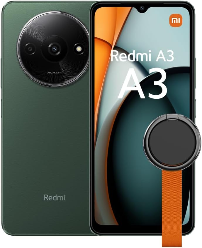 Redmi A3 Smartphone, 3+64GB, 5000mAh, Handy ohne Vertrag, Dual-SIM, Waldgrün (DE Version), Waldgrün