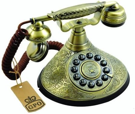 GPO Duchess Vintage drucktastentelefon 1935SPUSH mit Textilschnur- Bronze