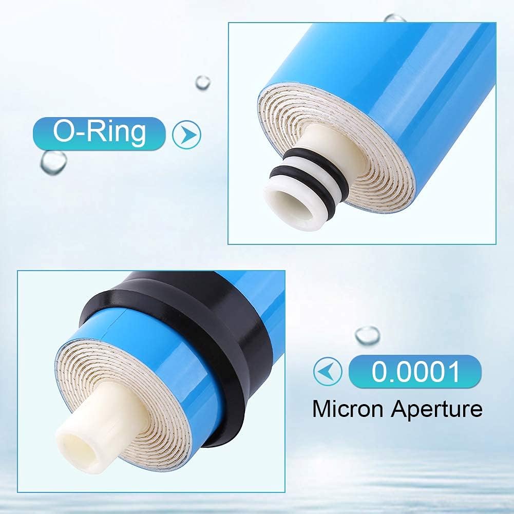 2Pcs Umkehrosmoseteile Wasserfiltermembran, RO-Membran-Umkehrosmose Wasserfilter 75gdp Austausch Mem