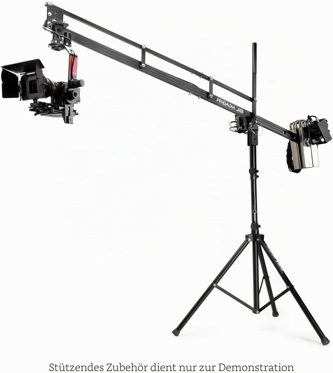 PROAIM 2,7 m Videokamera-Auslegerkran mit Ständer (P-9-TS) für Gimbals, Schwenkneig- und Flüssigkeit