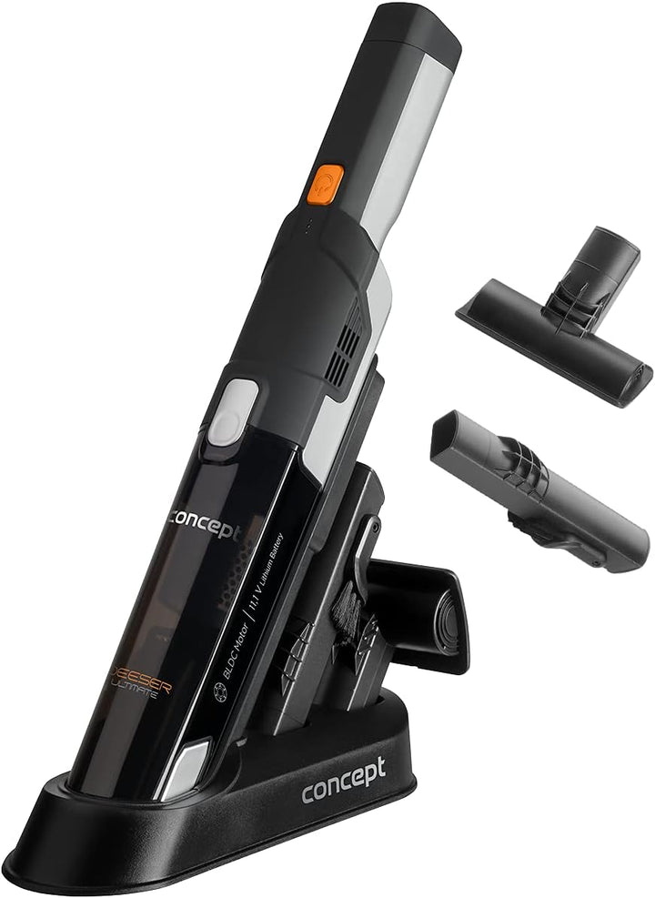 CONCEPT Hausgeräte, VP4410 11,1 V DEESER Ultimate Handstaubsauger, Plastic, grau + orange, 90 W, 0.2