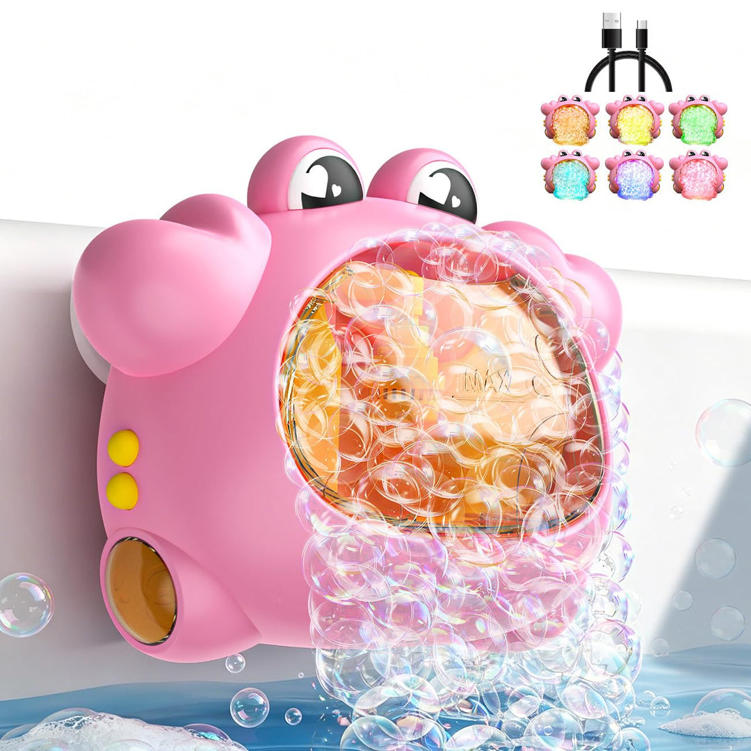 Badewanne Spielzeug für 1 2 3 Jahre Mädchen, Badespielzeug Bubble mit LED-Licht & 12 Kinderliedern,