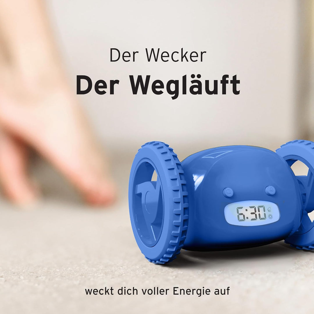 CLOCKY Lauter Wecker für schwere Schläfer auf Rädern (Erwachsene Kinder) Weglaufen Fahrender Springe