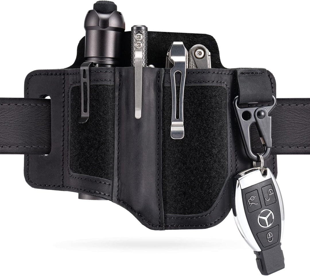 VIPERADE PL3 Multitool Scheide Lederscheide mit DIY Patch Bereich,EDC Taschen Organizer für Herren f