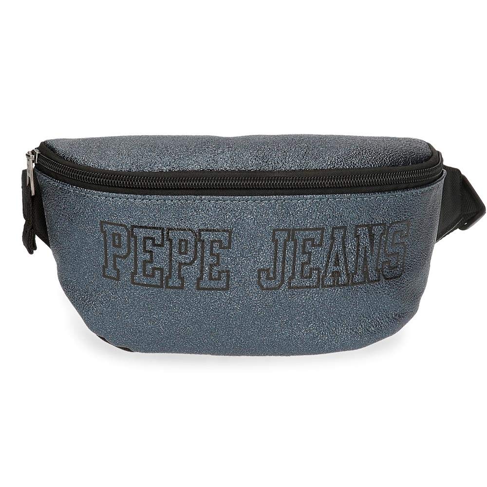 Pepe Jeans Chemistry Gürteltasche Blau 34x13x7 cms PU und Polyester, Gürteltasche
